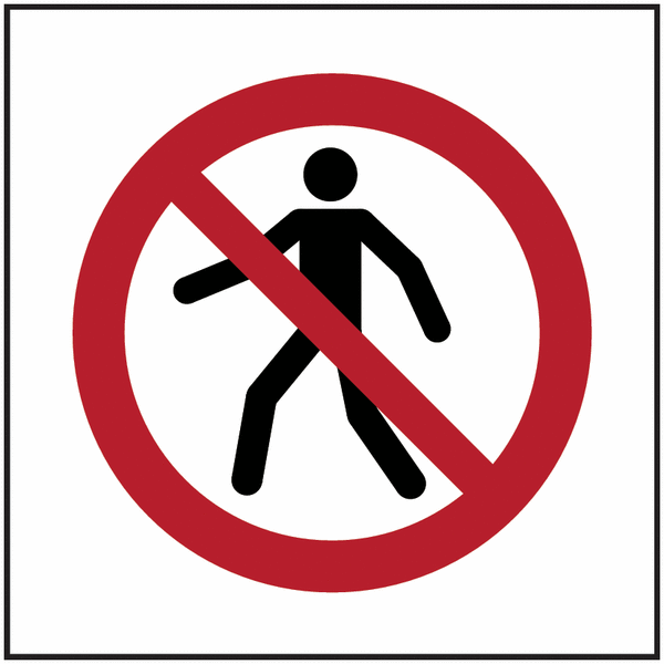 Hinweisschilder Public, Symbol "Für Fußgänger verboten"