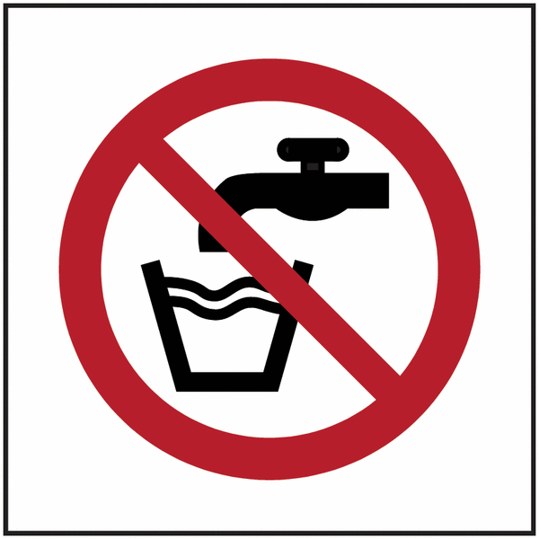 Hinweisschilder Public, Symbol "Kein Trinkwasser"