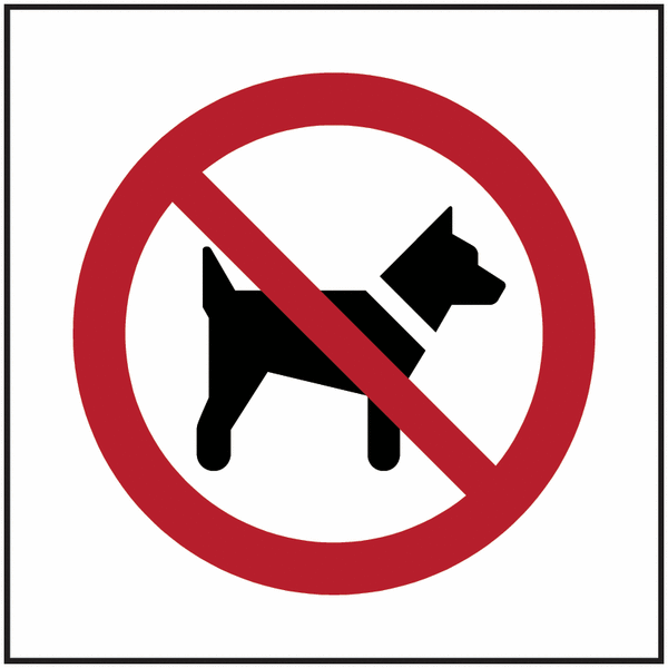 Hinweisschilder Public, Symbol "Mitführen von Tieren verboten"