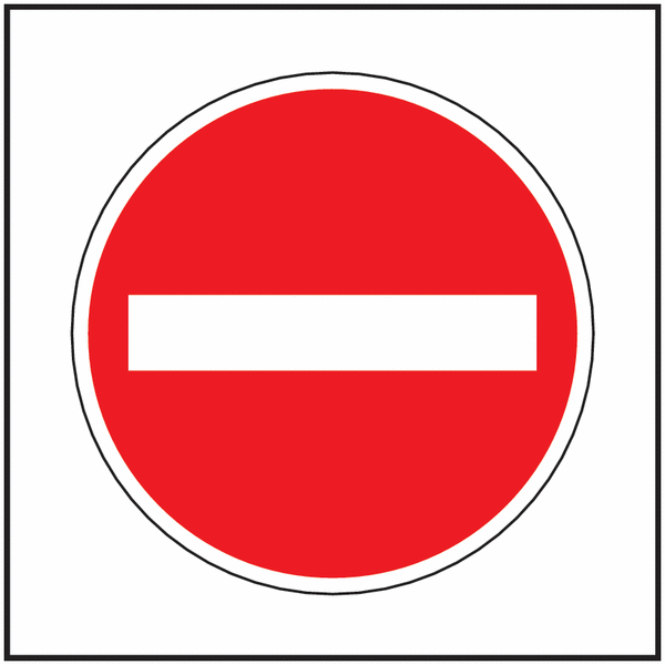 Hinweisschilder Public, Symbol "Einfahrt verboten"
