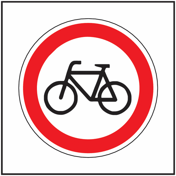 Hinweisschilder Public, Symbol "Fahrräder verboten"