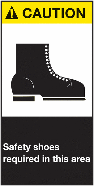 CAUTION Safety shoes - Sicherheitskennzeichnung, ANSI.Z 535