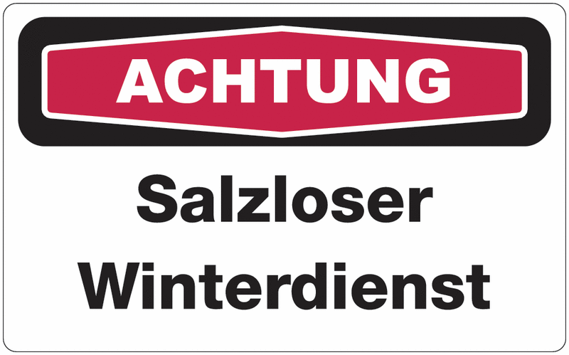 Salzloser Winterdienst - Focus-Schilder "Winter"