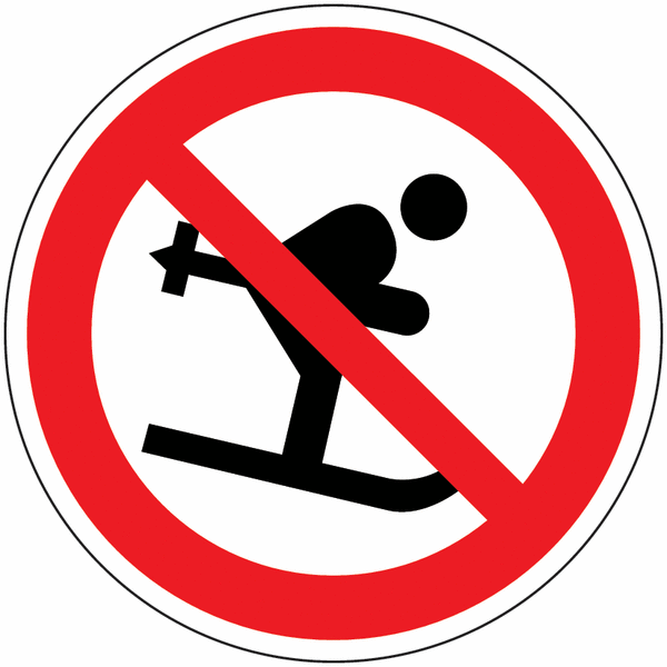 Skifahren verboten - Verbotsschilder, praxiserprobt