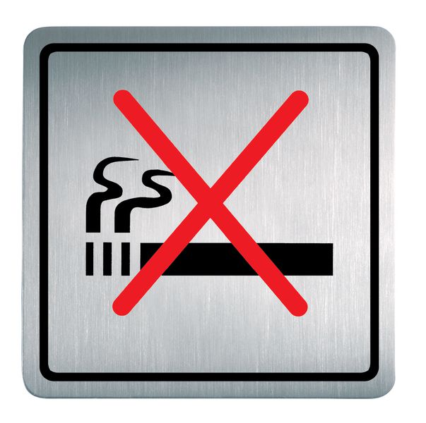 Edelstahl-Symbol-Schilder "Rauchen verboten"