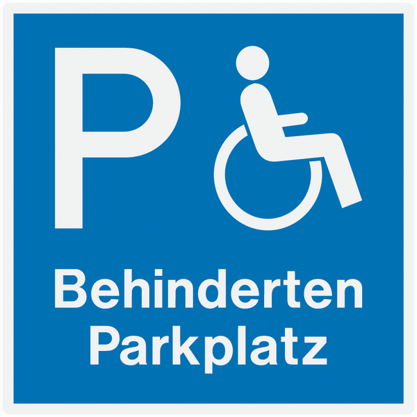 Behinderten-Parkplatz - Parkgebotsschilder