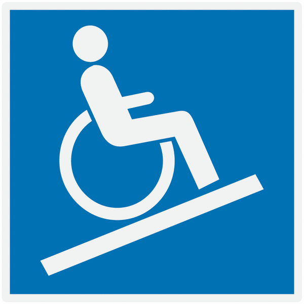 Rollstuhlrampe - Behinderten-Symbolschilder