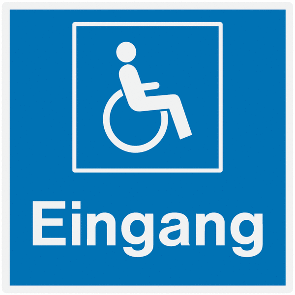 Behindertengerechter Eingang - Symbolschilder