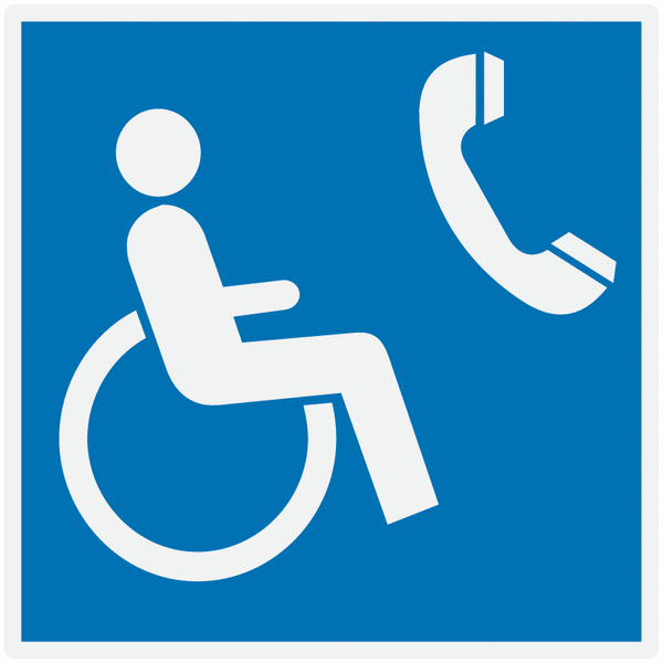 Behinderten-Telefon - Symbolschilder