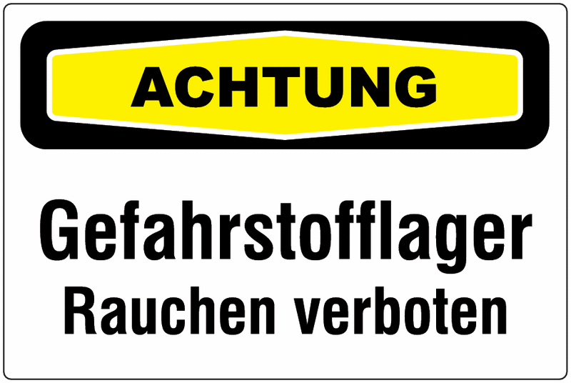 Gefahrstofflager/Rauchen verboten - Focus-Schilder "Lager"