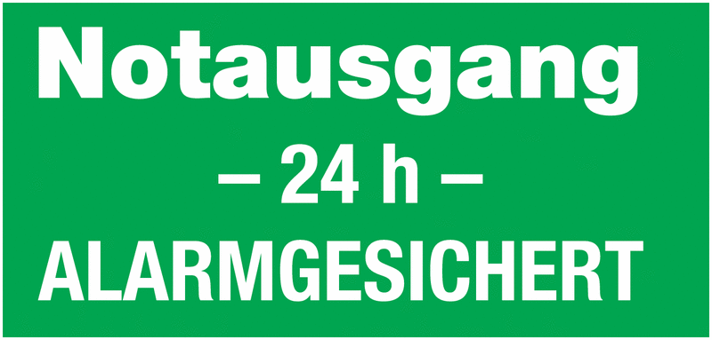 Hinweisschilder für Sicherheitstüren "24 h ALARMGESICHERT"