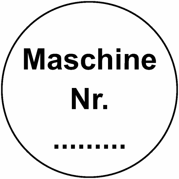 Maschine Nr. - Etiketten zur Qualitätssicherung