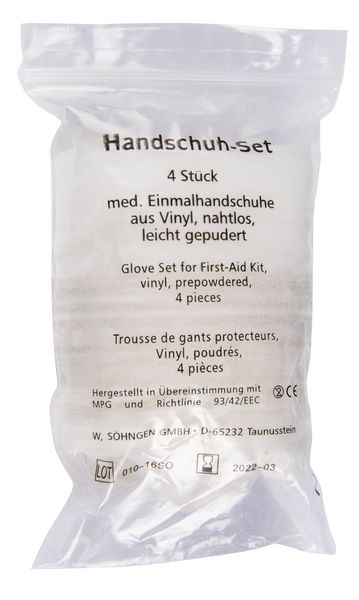 SÖHNGEN Handschuh-Set, Paar - Erste-Hilfe-Nachfüllmaterialien