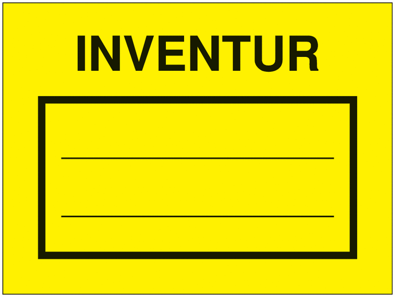 Inventur - Großformat-Rollen-Etiketten aus Papier, rechteckig, fluoreszierend