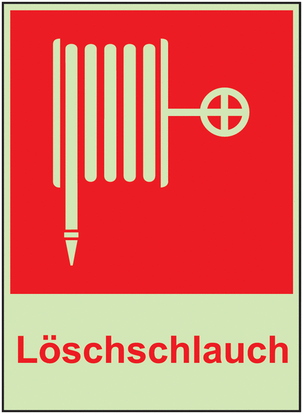 Brandschutzzeichen-Kombi-Schilder "Löschschlauch"