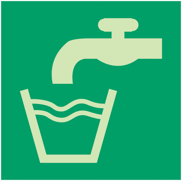 Rettungszeichen "Trinkwasser" nach EN ISO 7010