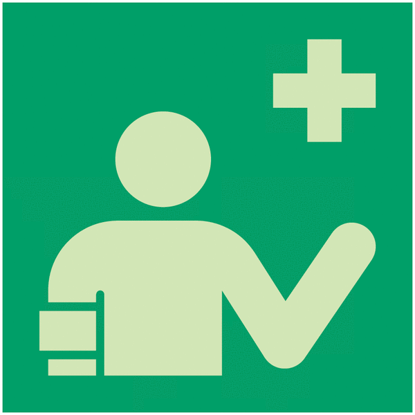 Rettungszeichen-Symbol-Schilder "Erstehelfer" nach ASR A1.3:2013 und EN ISO 7010
