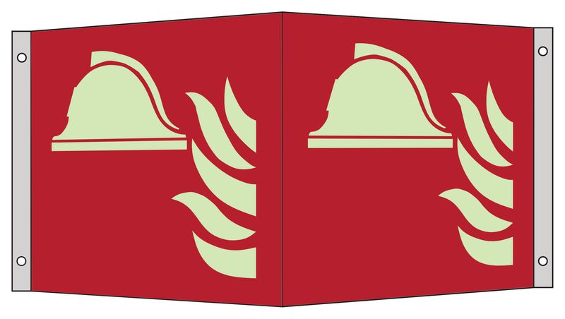 Internationale Brandschutzzeichen-Schilder "Mittel und Geräte zur Brandbekämpfung" EN ISO 7010