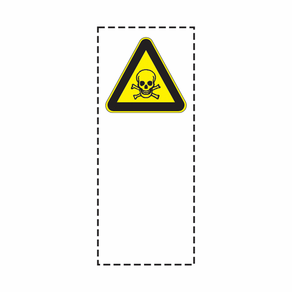 Warnung vor giftigen Stoffen - Warnmarkierer zur Schlauch-, Kabel- und Rohrkennzeichnung