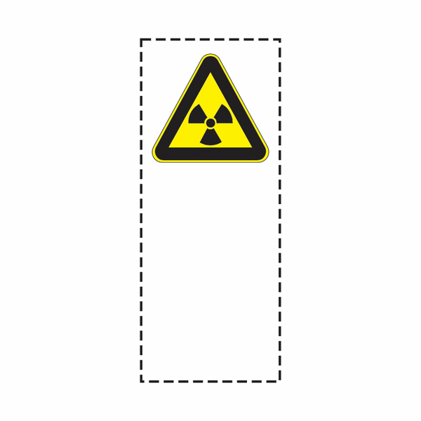Warnung vor radioaktiven Stoffen - Warnmarkierer zur Schlauch-, Kabel- und Rohrkennzeichnung
