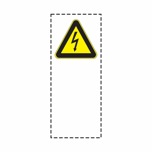 Warnung vor elektrischer Spannung - Warnmarkierer zur Schlauch-, Kabel- und Rohrkennzeichnung