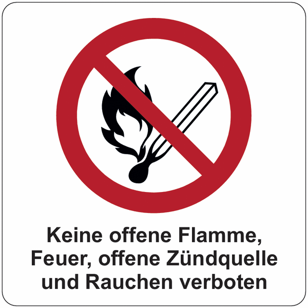 Feuer, offenes Licht und Rauchen verboten – Schilderhalter für Absperrkegel-Systeme