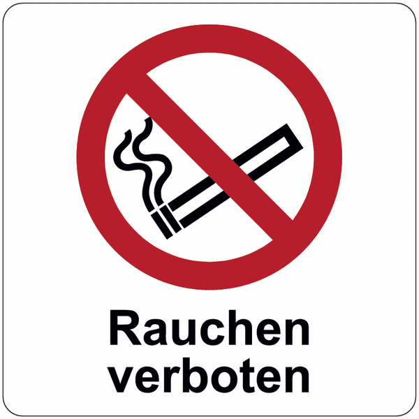 Rauchen verboten – Schilderhalter für Absperrkegel-Systeme