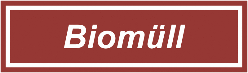 Wertstoff-Hinweisschilder "Biomüll"