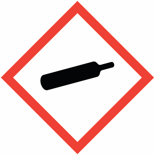 Gefahrensymbole "Gasflasche", GHS 04 gemäß GHS-/CLP-Verordnung