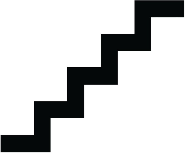Treppe - Piktogramm aus Folie, selbstklebend, ISO 7001