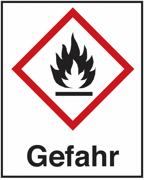 Kombi-Gefahrstoffetiketten "Flamme", GHS 02 gemäß GHS-/CLP-Verordnung