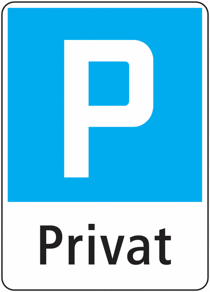 Privat - Parkplatzschilder zum Einsatz in der Schweiz, SSV