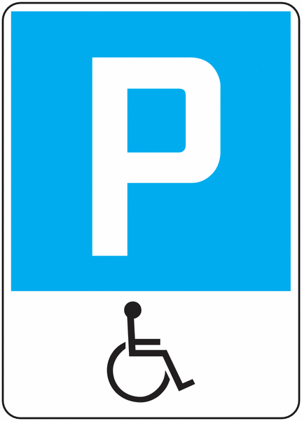 Behindertenparkplatz - Parkplatzschilder zum Einsatz in der Schweiz, SSV