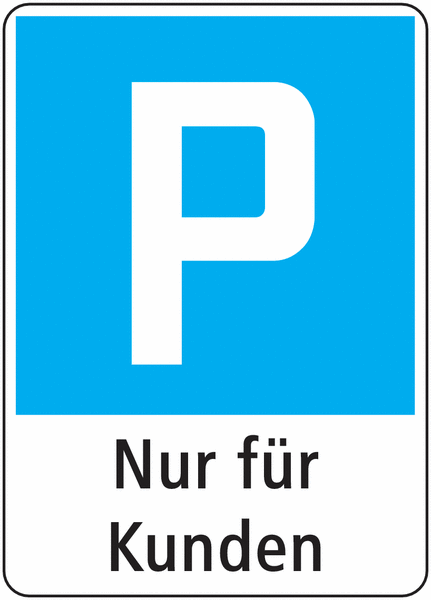 Nur für Kunden - Parkplatzschilder zum Einsatz in der Schweiz, SSV