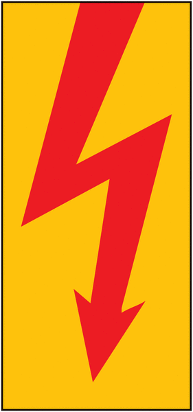 Achtung elektrische Spannung - Warnsymbol-Kombi-Etiketten, Elektrotechnik