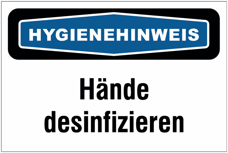 Hygiene-Focus-Schilder, Virenschutz
