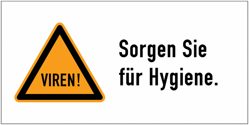 Hygiene-Kombi-Schilder, Virenschutz