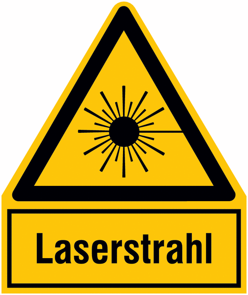 Warnung vor Laserstrahl - Warnsymbol-Kombi-Schilder, praxiserprobt