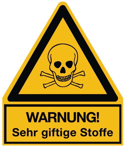 Warnung! Sehr giftige Stoffe - Warnsymbol-Kombischilder für Gefahrstoffe