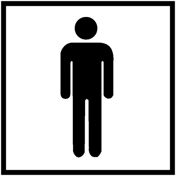 Symbol-WC-Schilder "Herren"