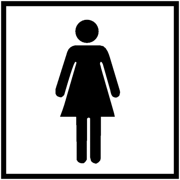 Symbol-WC-Schilder "Damen"