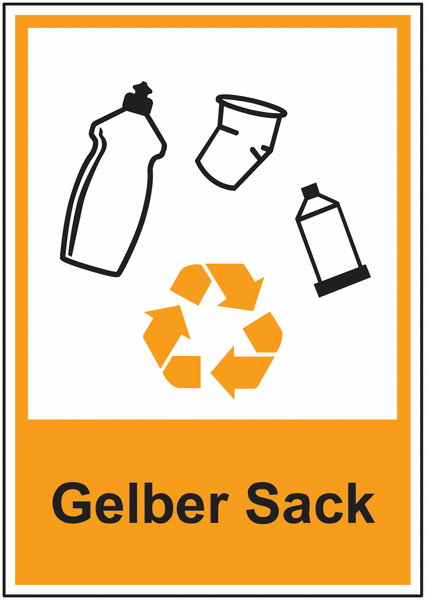 Gelber Sack - Recycling-Kombischilder