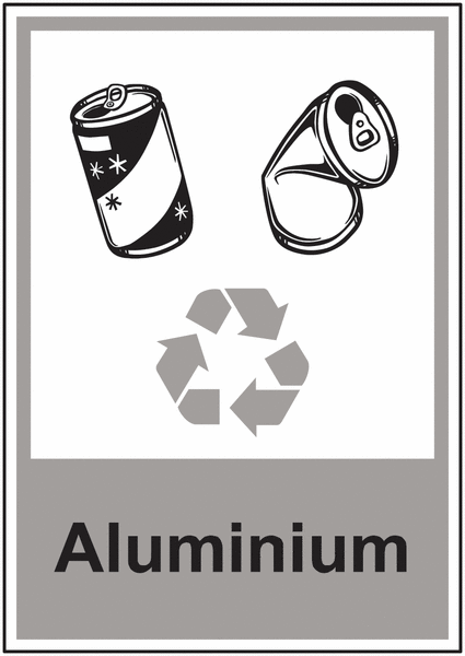 Recycling-Piktogramm-Schilder "Aluminium"