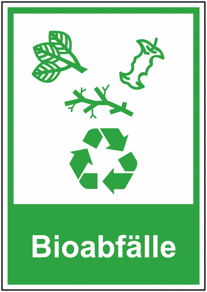 Recycling-Piktogramm-Schilder "Bioabfälle"