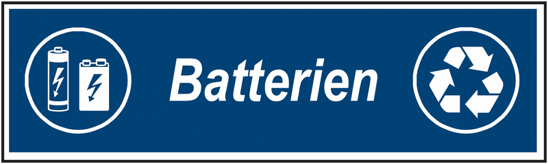 Batterien – Recycling Kombikennzeichnung