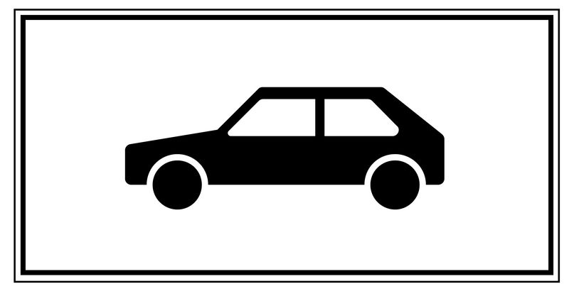 Nur Personenkraftwagen – Parkgebots-Zusatzschilder