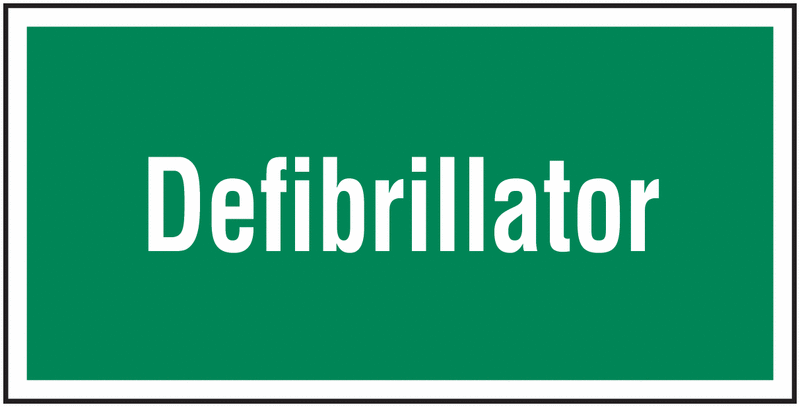 Defibrillator - Erste-Hilfe-Schilder, praxiserprobt