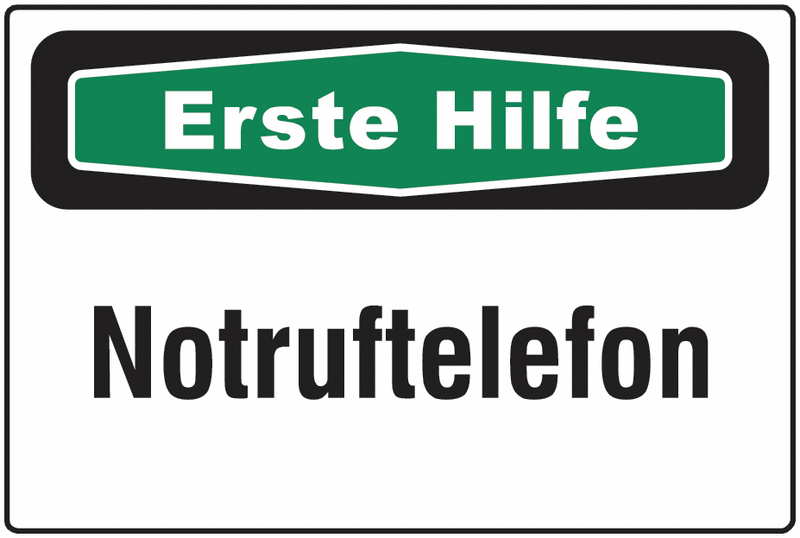 Notruftelefon - Focus-Schilder "Erste Hilfe"