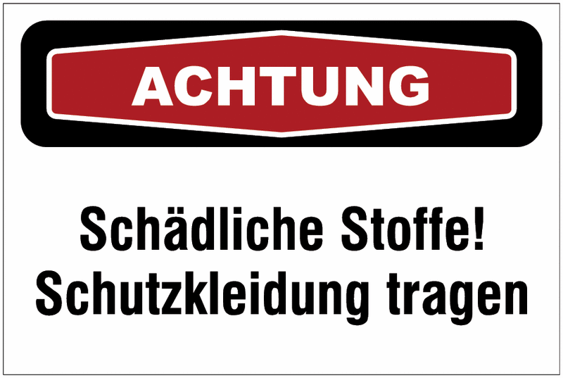 Focus-Schilder "Schutzkleidung" mit Text