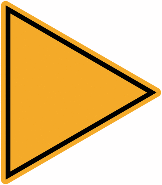 Dreieck zur Richtungsangabe - Hinweisschilder für Gasanlagen
